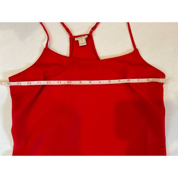 J. Crew Womens Cami Tank Top Racerback Spaghetti Straps 58877FA14 Red Size 2 - Picture 3 of 6